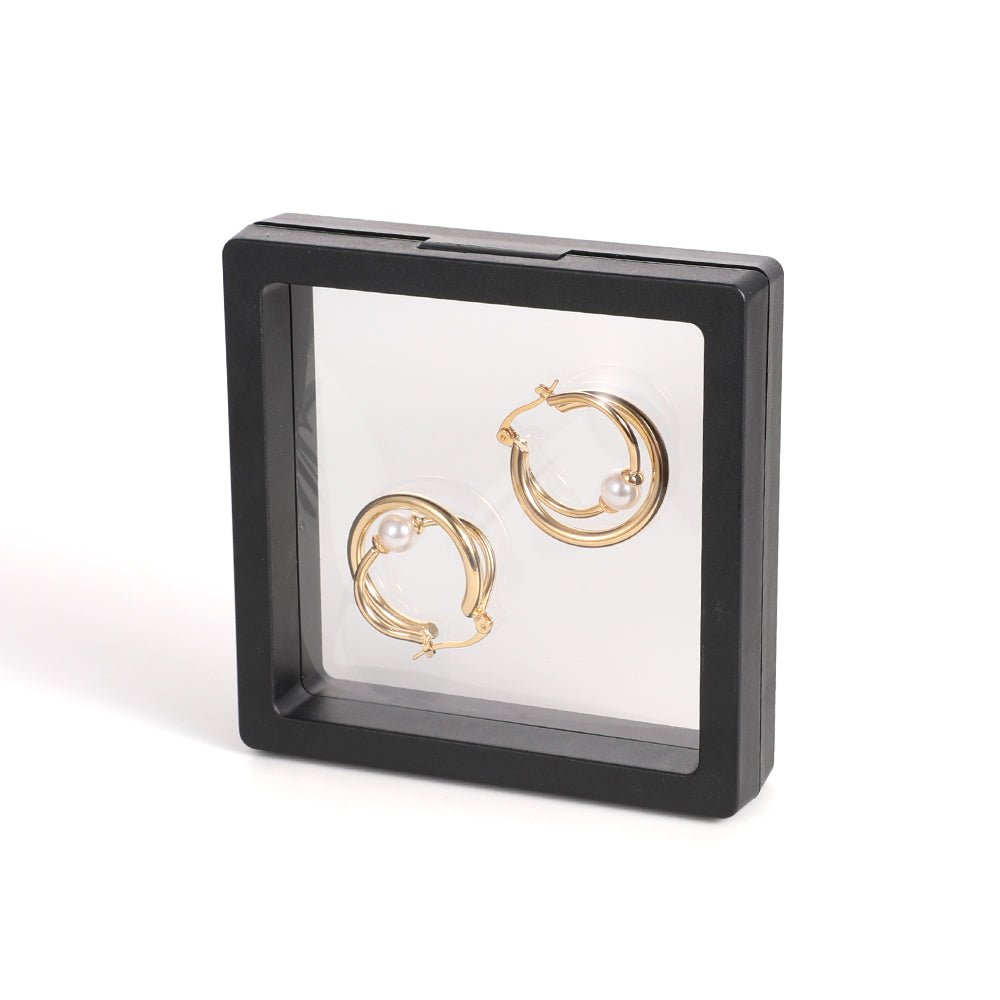 Vintage Style Simple and Elegant Crossed Pearl Hoop Earrings